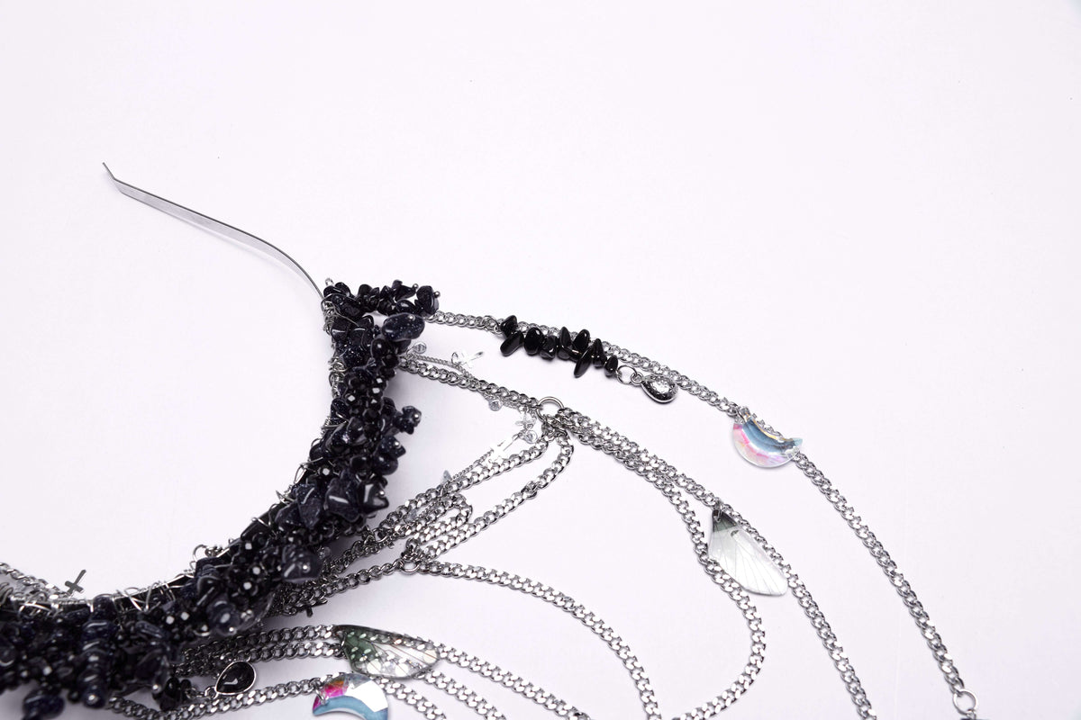 Punk Rave Effie Gorgeous Black Crystal Headband