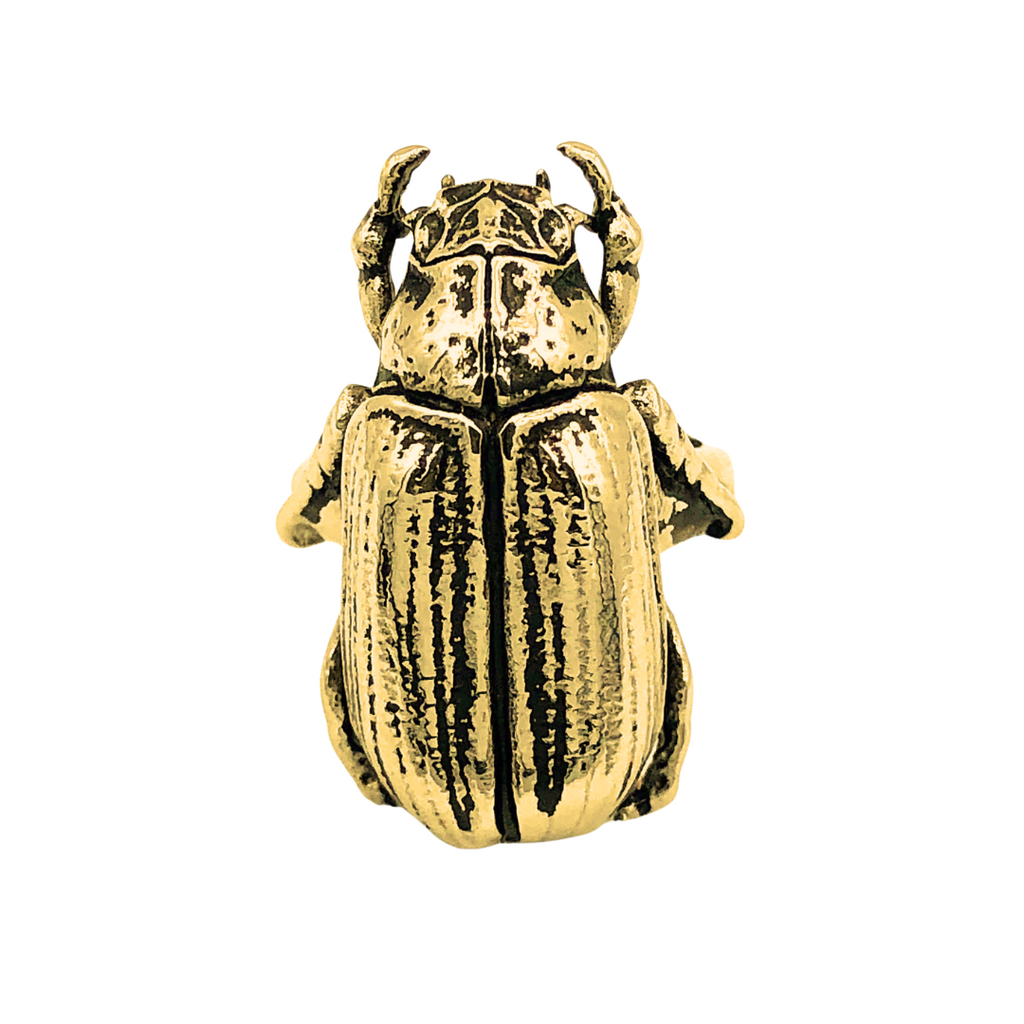 Gold Beetle Ring