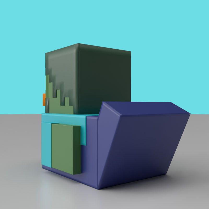 Minecraft Zombie Mini Tubbz