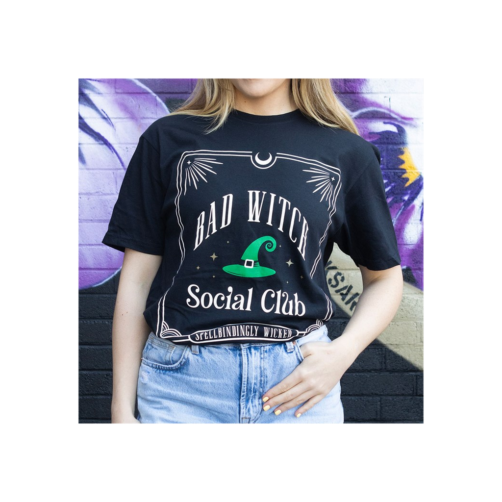 Green Bad Witch Social Club Unisex T-shirt Size XL