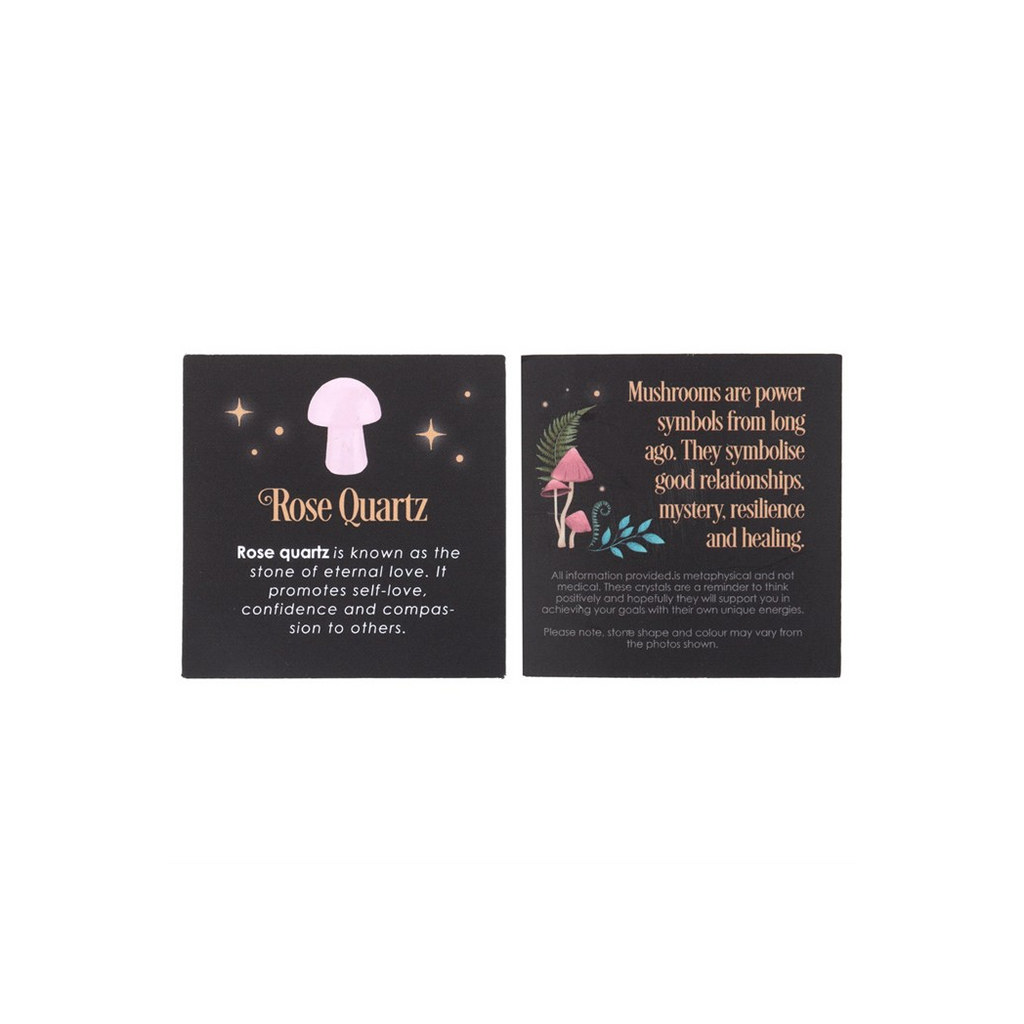 Magical Rose Quartz Crystal Mushroom