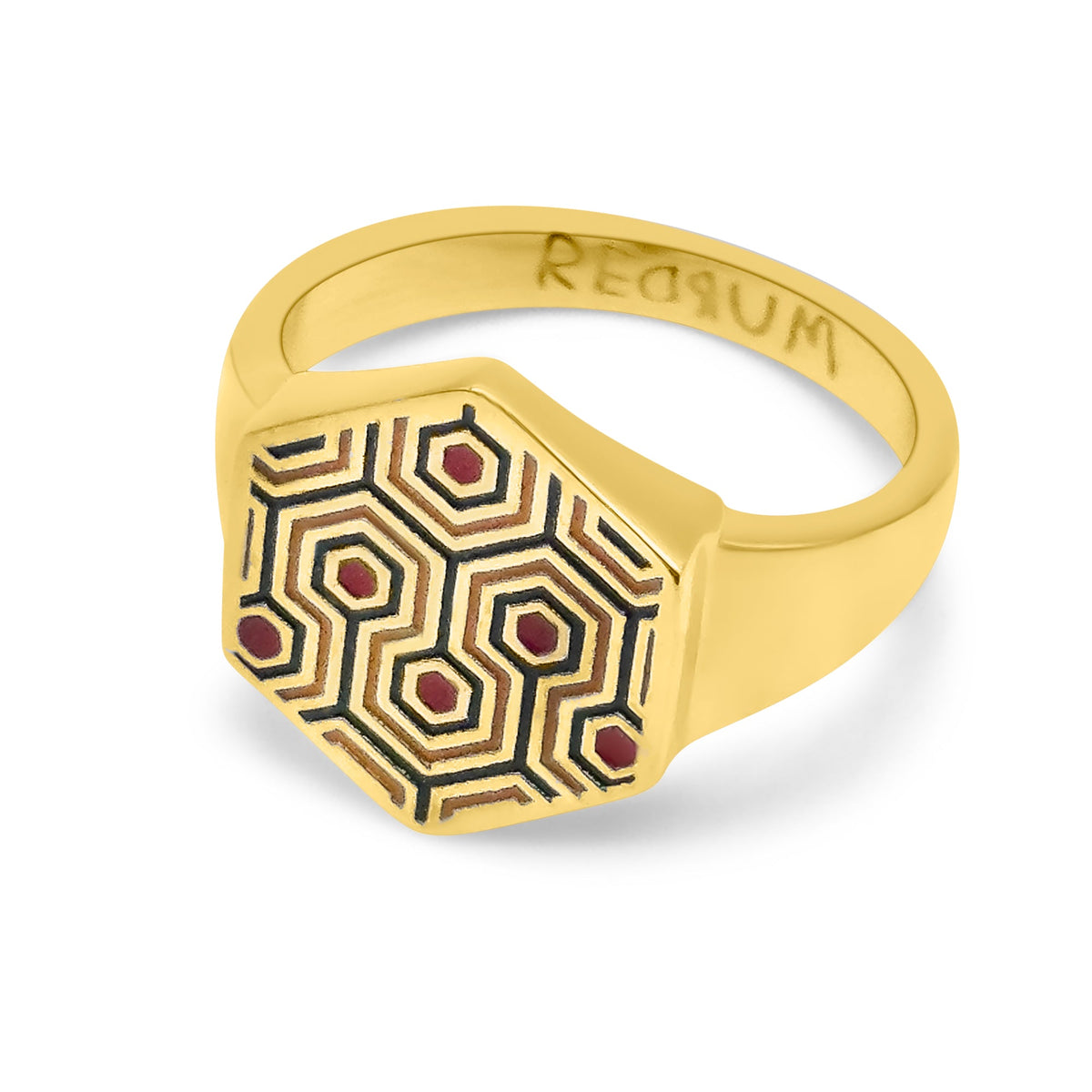 Gold Overlook Hexagon Ring