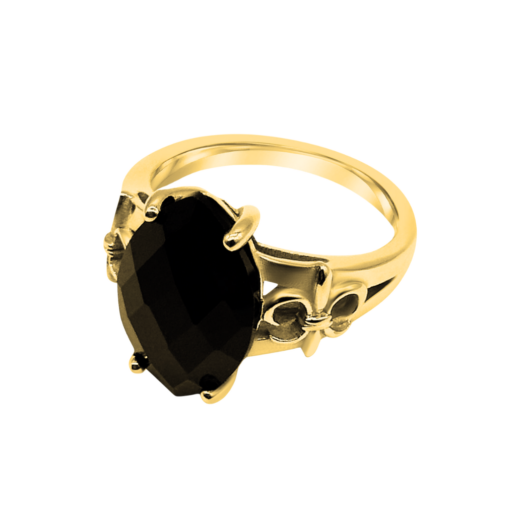 Gold Requiem Fleur De Lis Ring