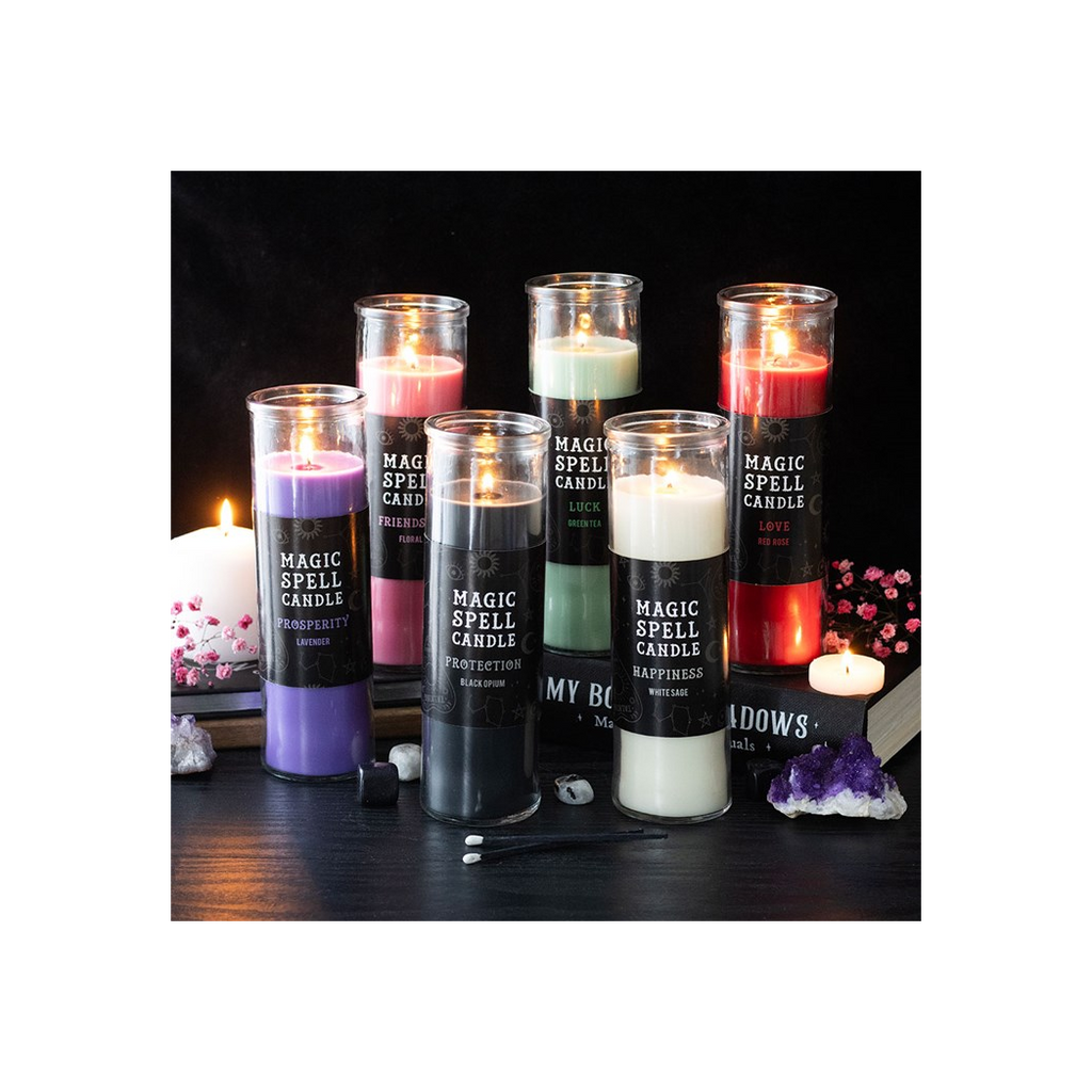 Happiness White Sage Magic Spell Tube Candle