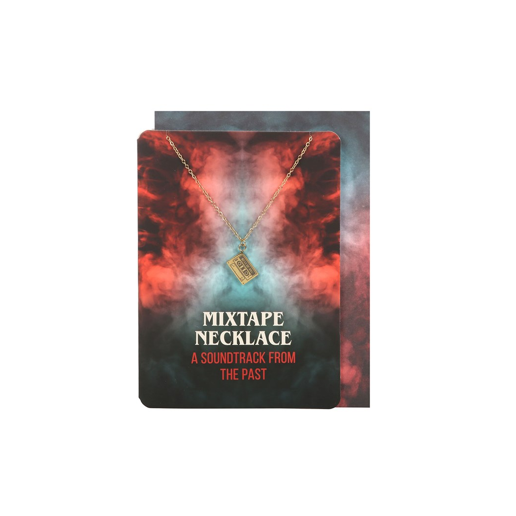 Mixtape Necklace on Greeting Card