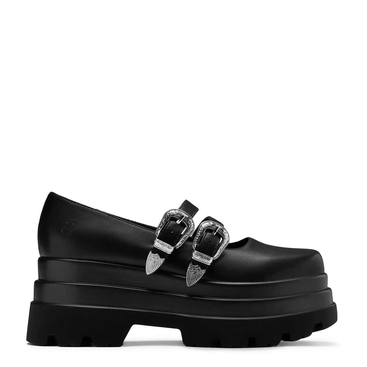 Koi Damona Trident Ornate Buckle Mary Janes  Shoes in Black - Size UK 8 Left Only!