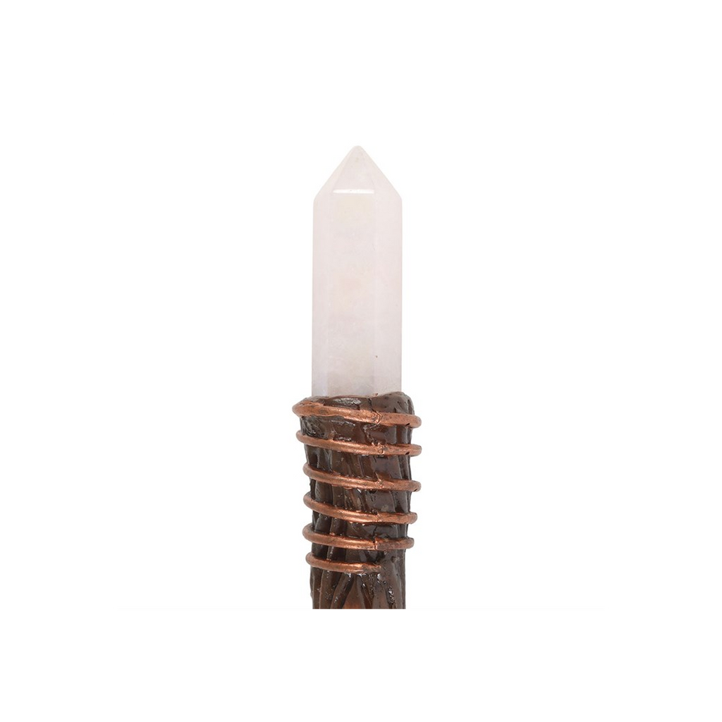 Thin Energy Clearing Aura Quartz Crystal Wand