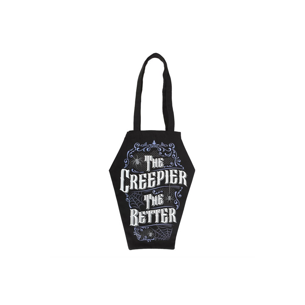 The Creepier the Better Coffin Shaped Tote Bag