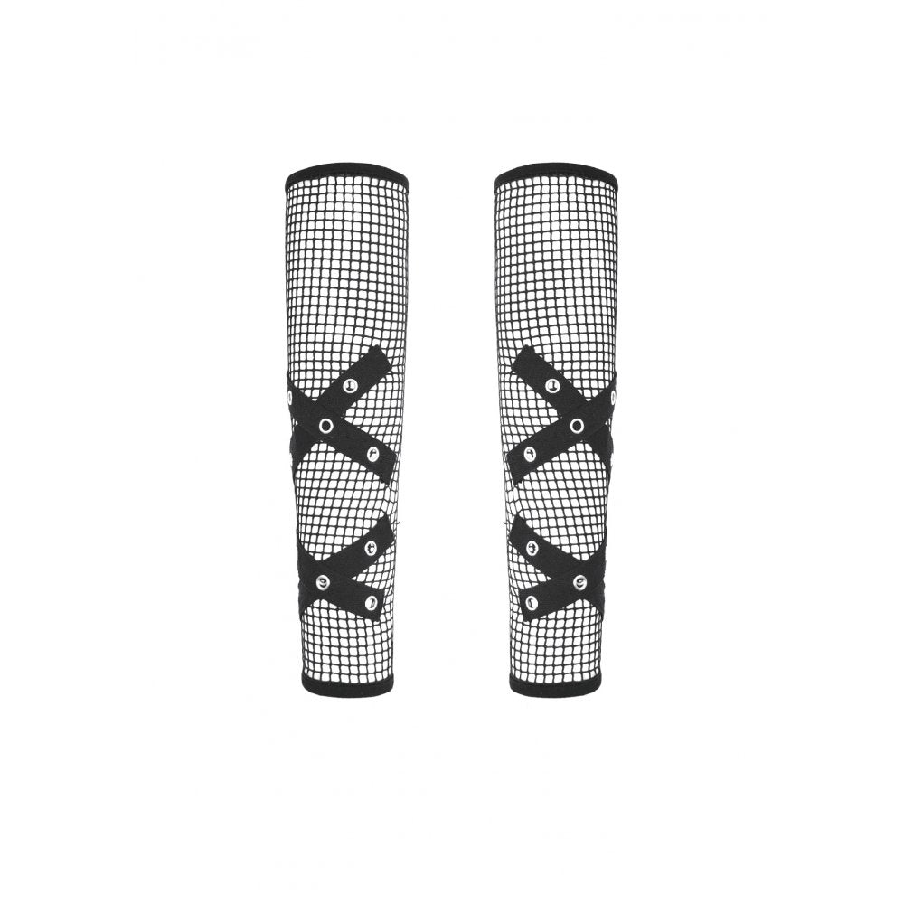 Dark in Love Punk Mesh Hollow Chain Décor Gloves