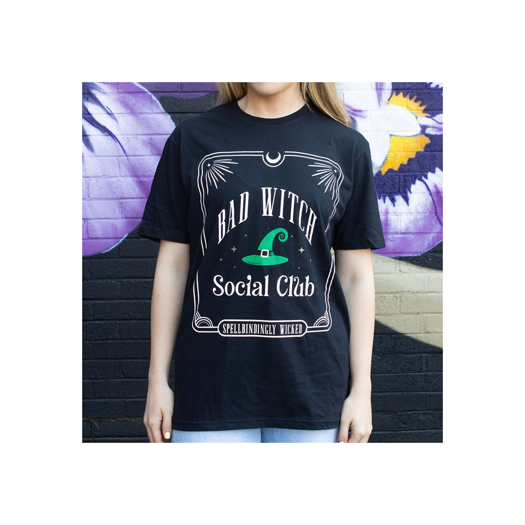 Green Bad Witch Social Club Unisex T-shirt Size L