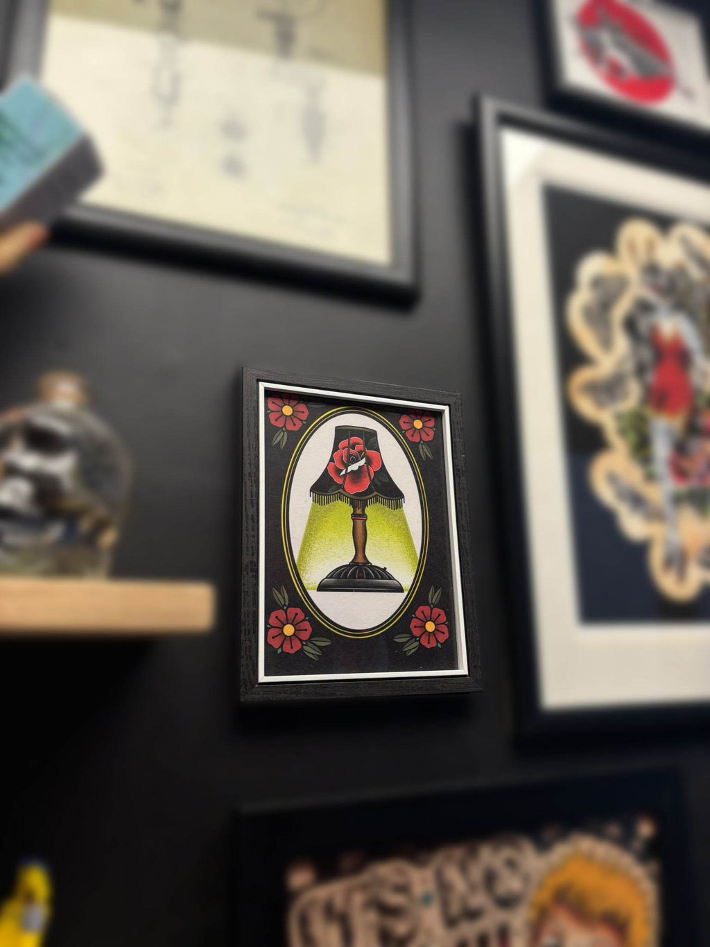Traditional Lamp Tattoo Flash Print