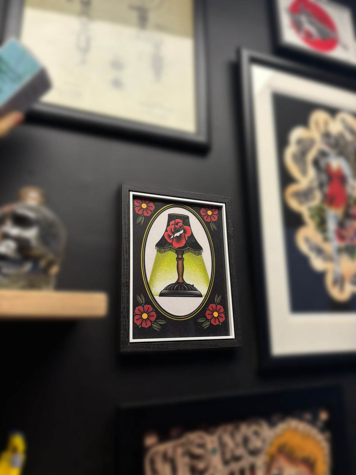 Traditional Lamp Tattoo Flash Print