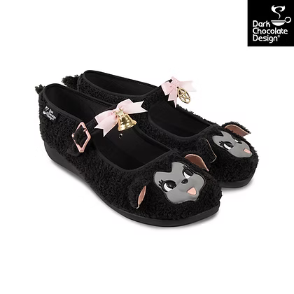 Chocolaticas® I Am The Black Sheep - Gothic Plush Mary Jane Flats - Size 9.5 left only!