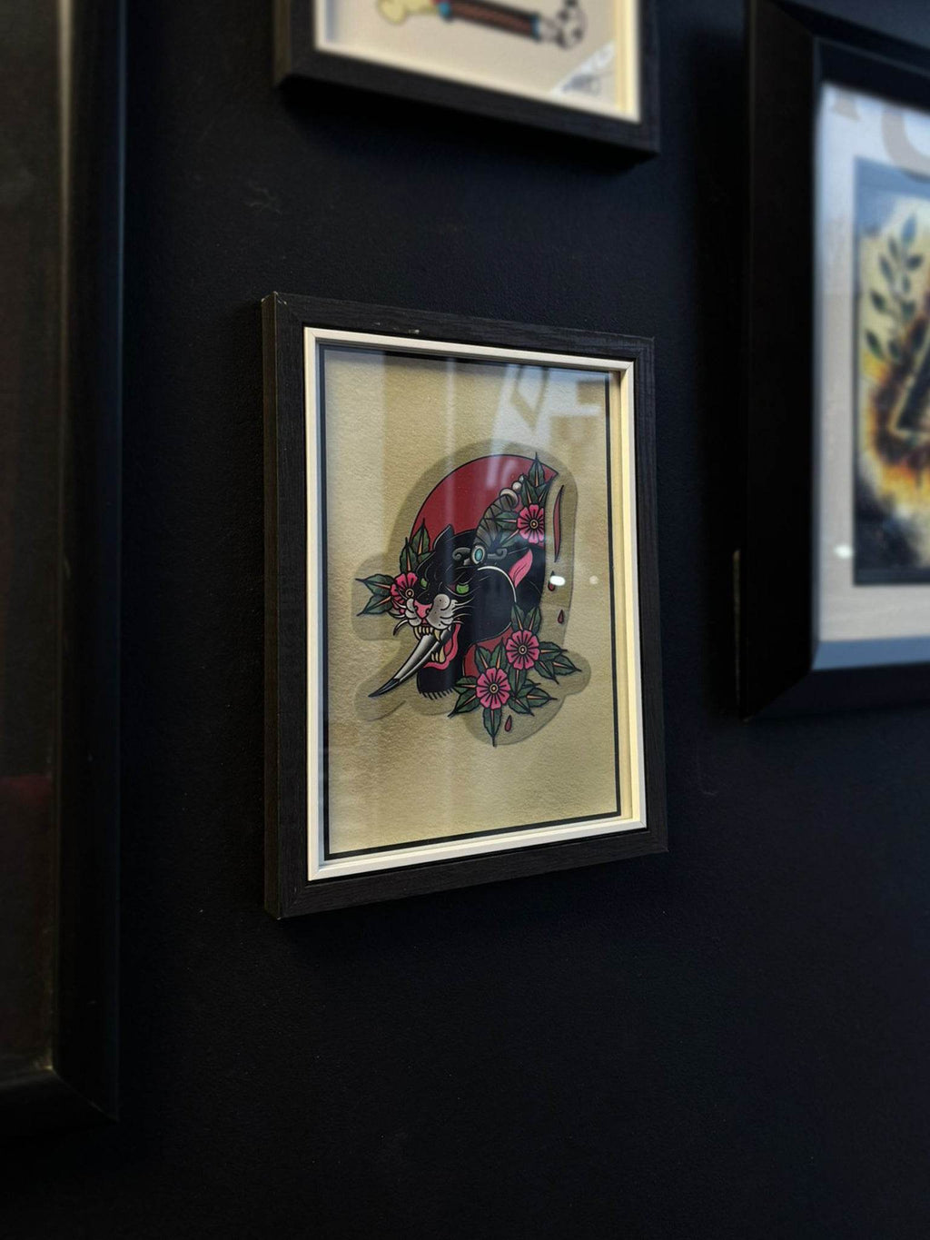 Traditional Panther Tattoo Flash Print