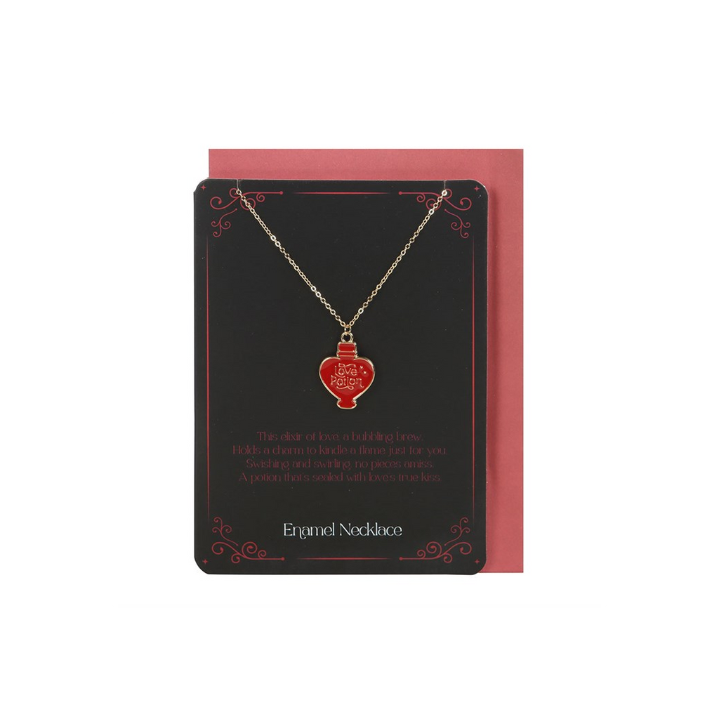 Love Potion Enamel Necklace Card