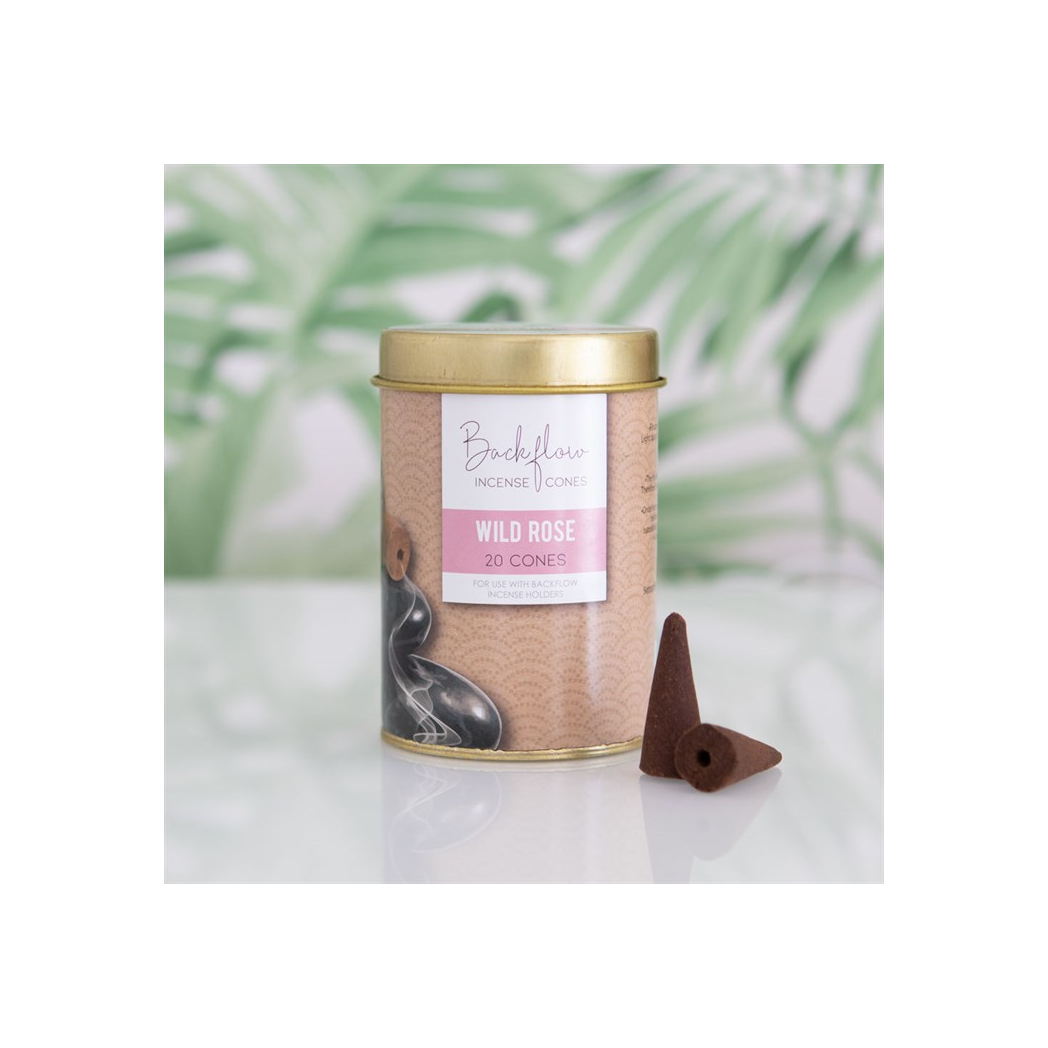 6 Tins of Elements Wild Rose Jumbo Backflow Cones