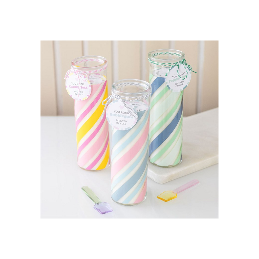 Candy Stripe Peppermint Tube Candle