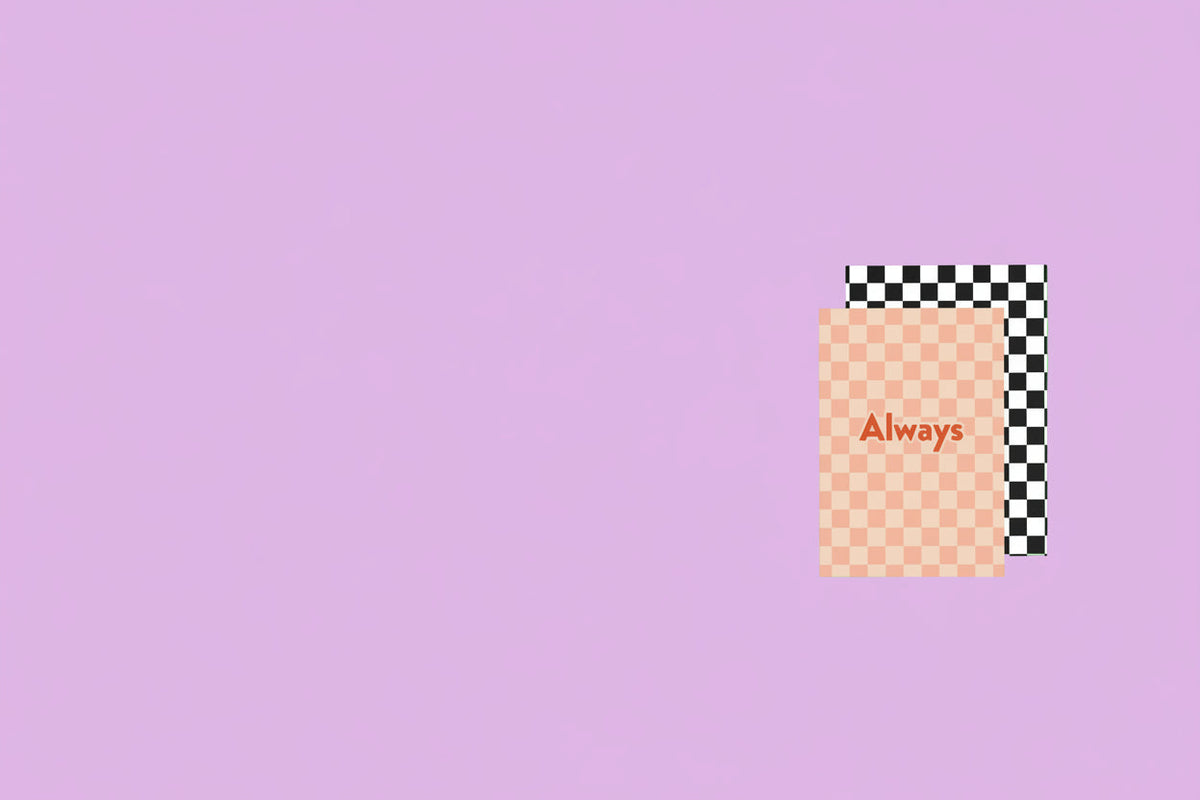Always Checkerboard Anniversary Card