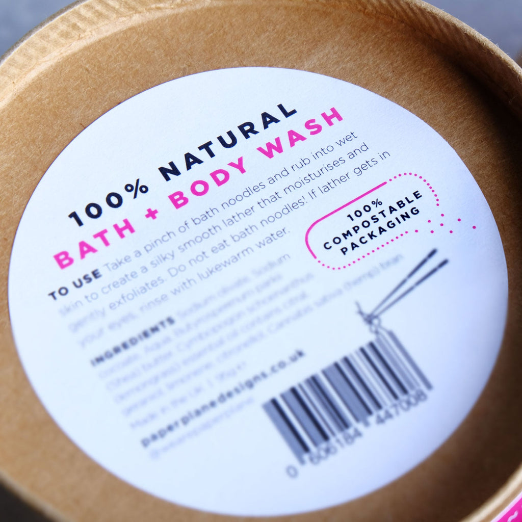 Tangy Thai Bath Noodles - Lemongrass natural and vegan body wash