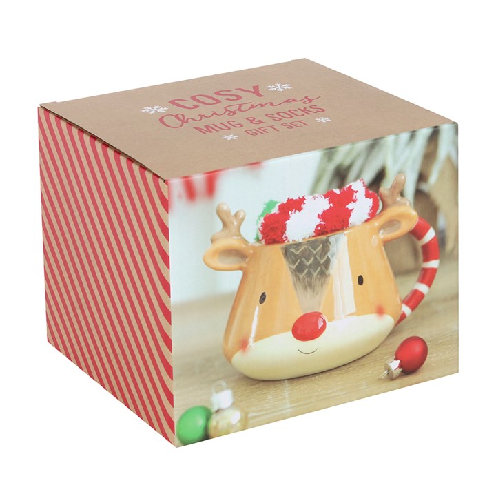 Reindeer Mug and Socks Set