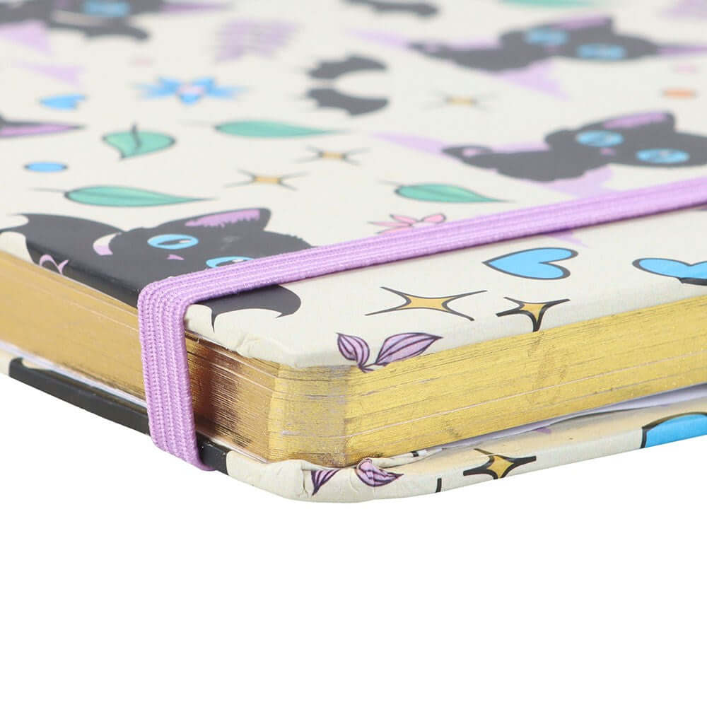 Gothic Gifts Cute and Creepy Print A5 Notebook with Amethyst Pen