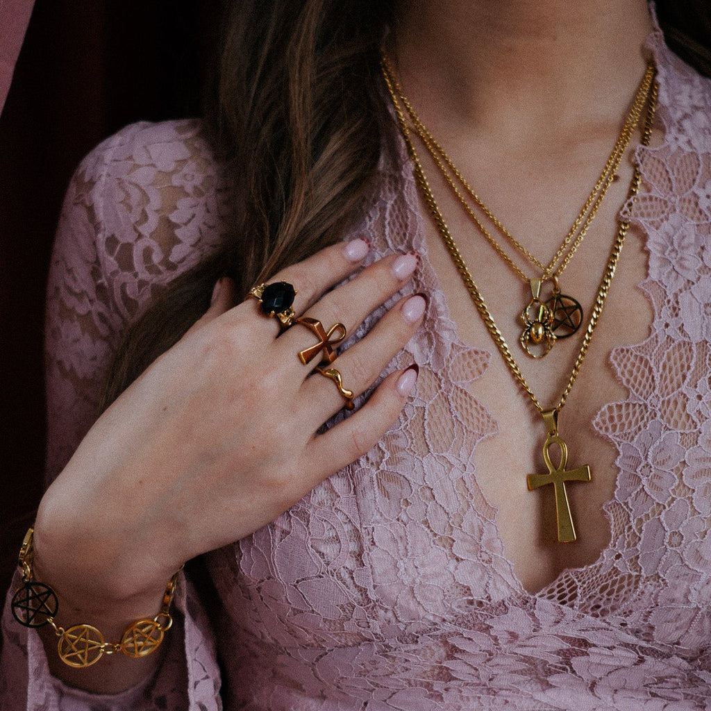 Gold Pentacle Necklace