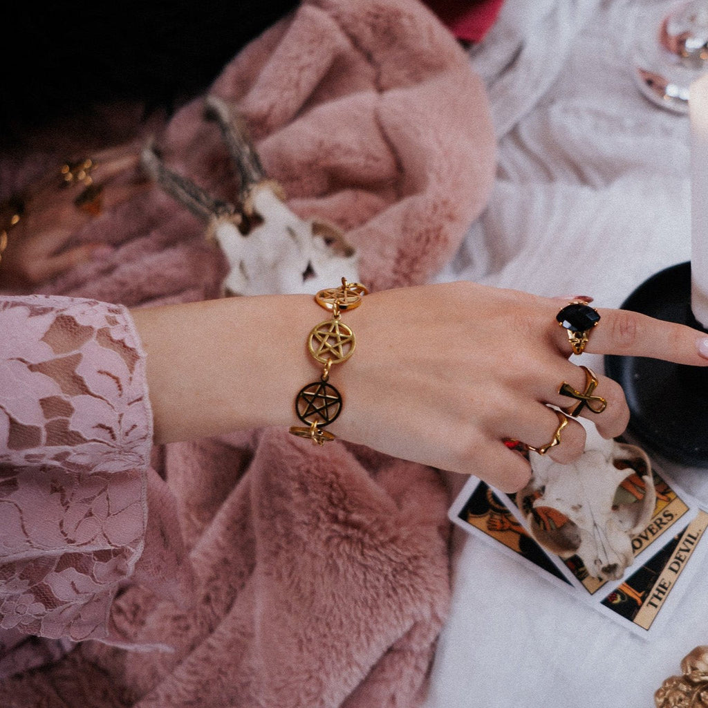 Gold Pentacle Bracelet