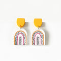 Ruby Rainbow Arch Earrings