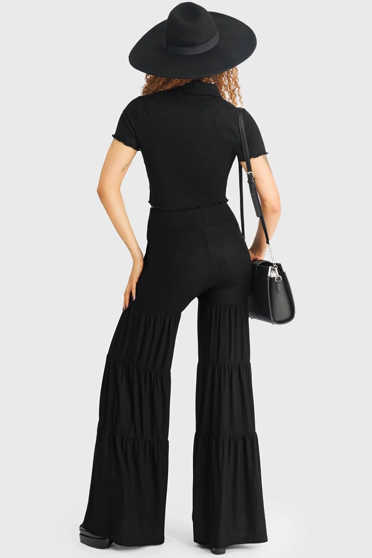 Killstar Maleficum Tiered Wide-Leg Trousers - Size 8 & 14 left only