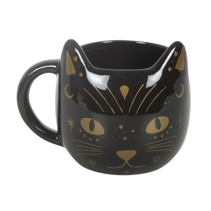Magick Black Cat Face Mug