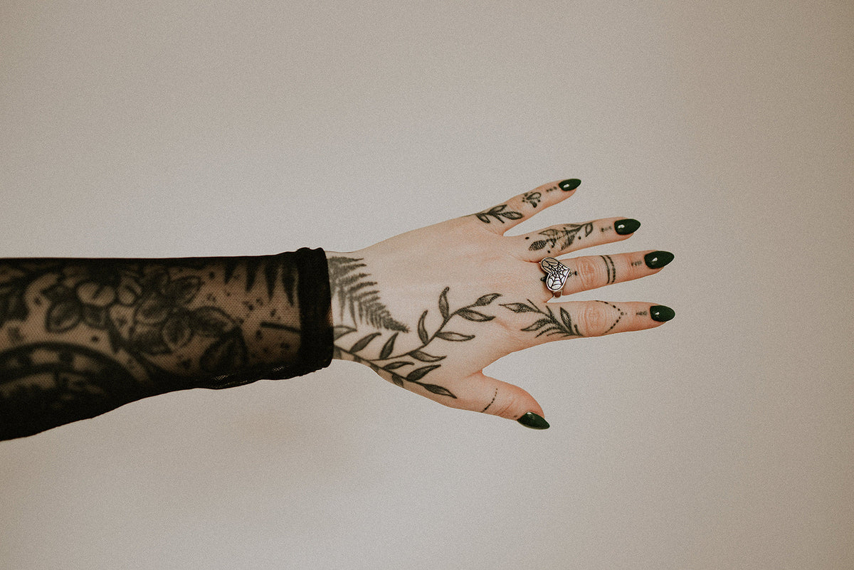 Cobweb Heart Ring