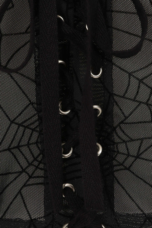 Banned Apparel Seraphina Mesh Top Black