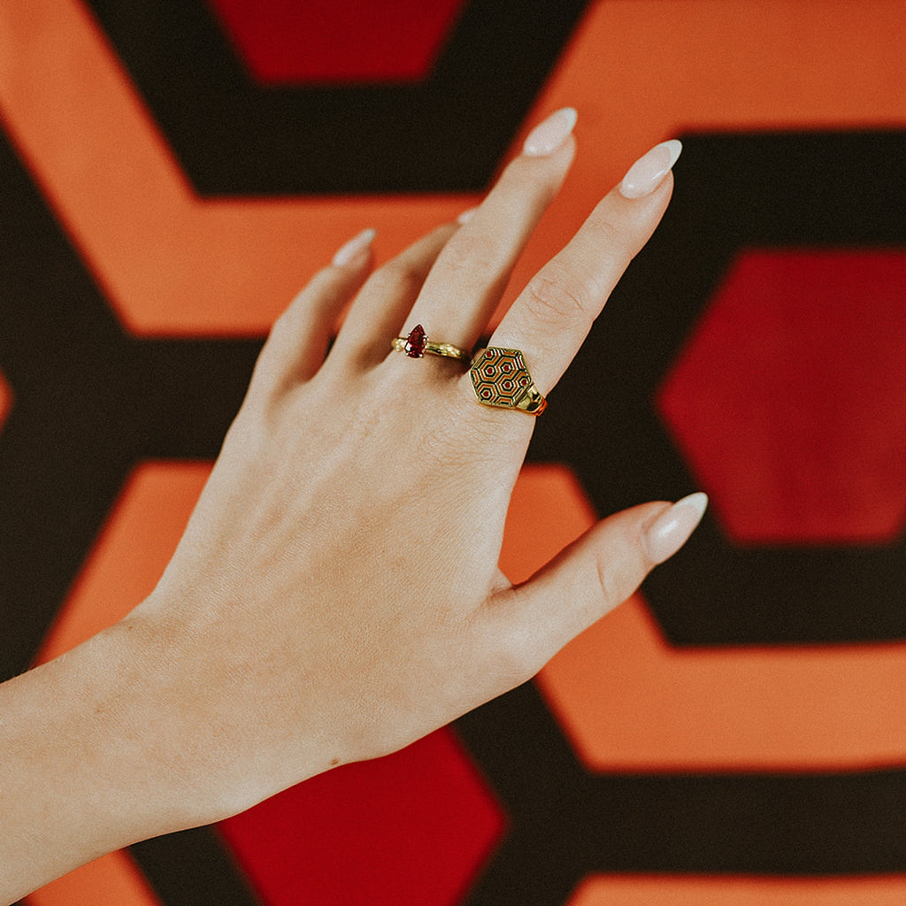 Gold Overlook Hexagon Ring