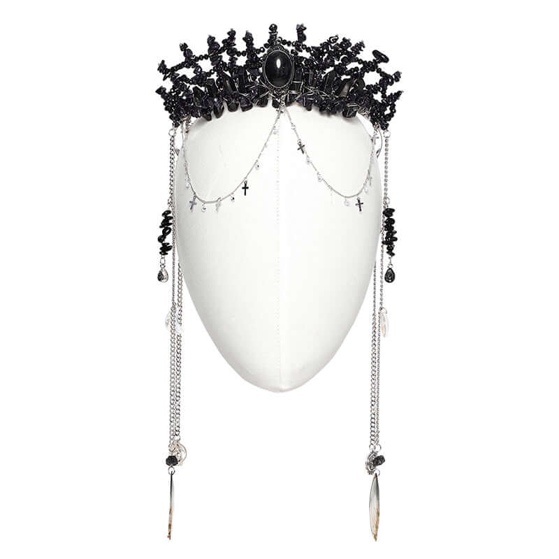 Punk Rave Effie Gorgeous Black Crystal Headband