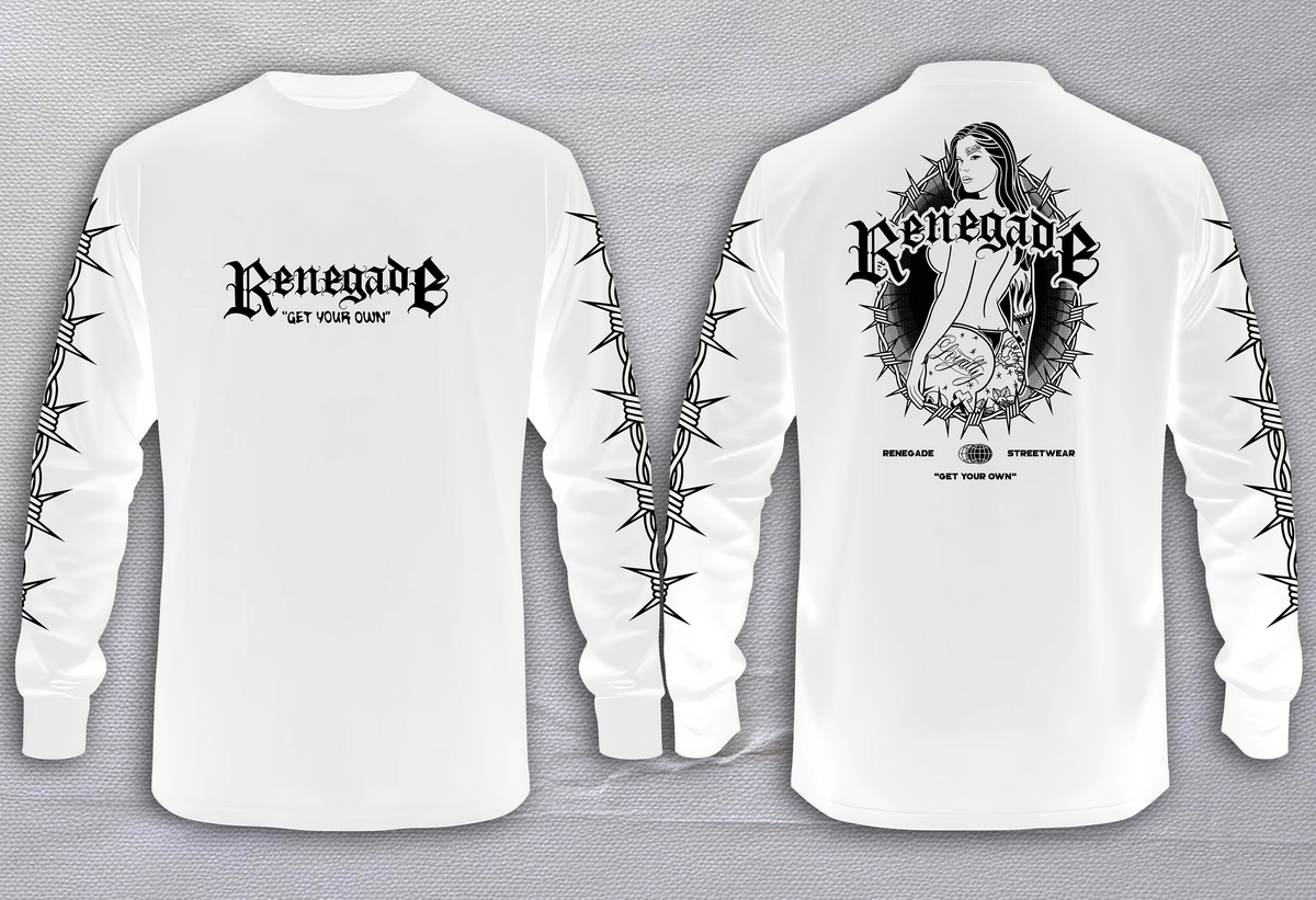 Trouble Tattoo Graphic Long Sleeve Tee