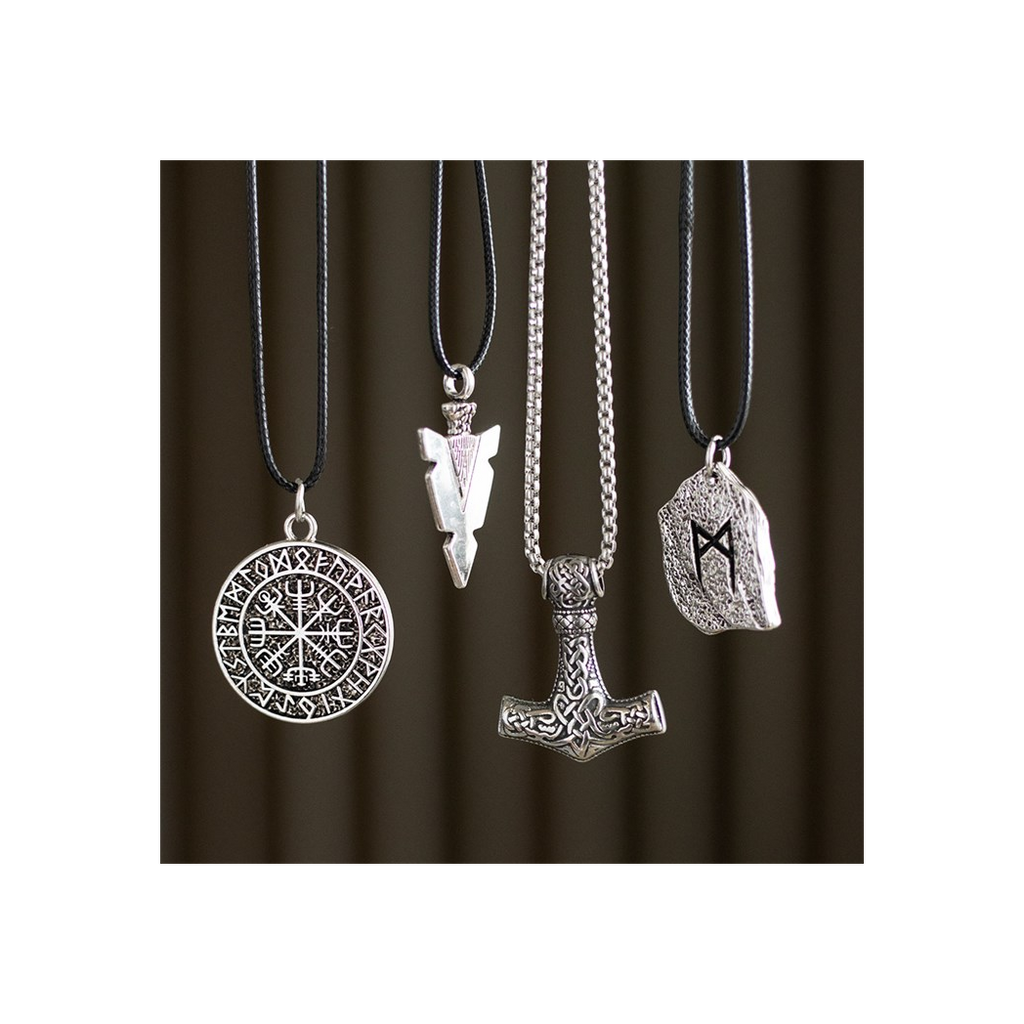 Arrowhead of Strength Viking Cord Necklace