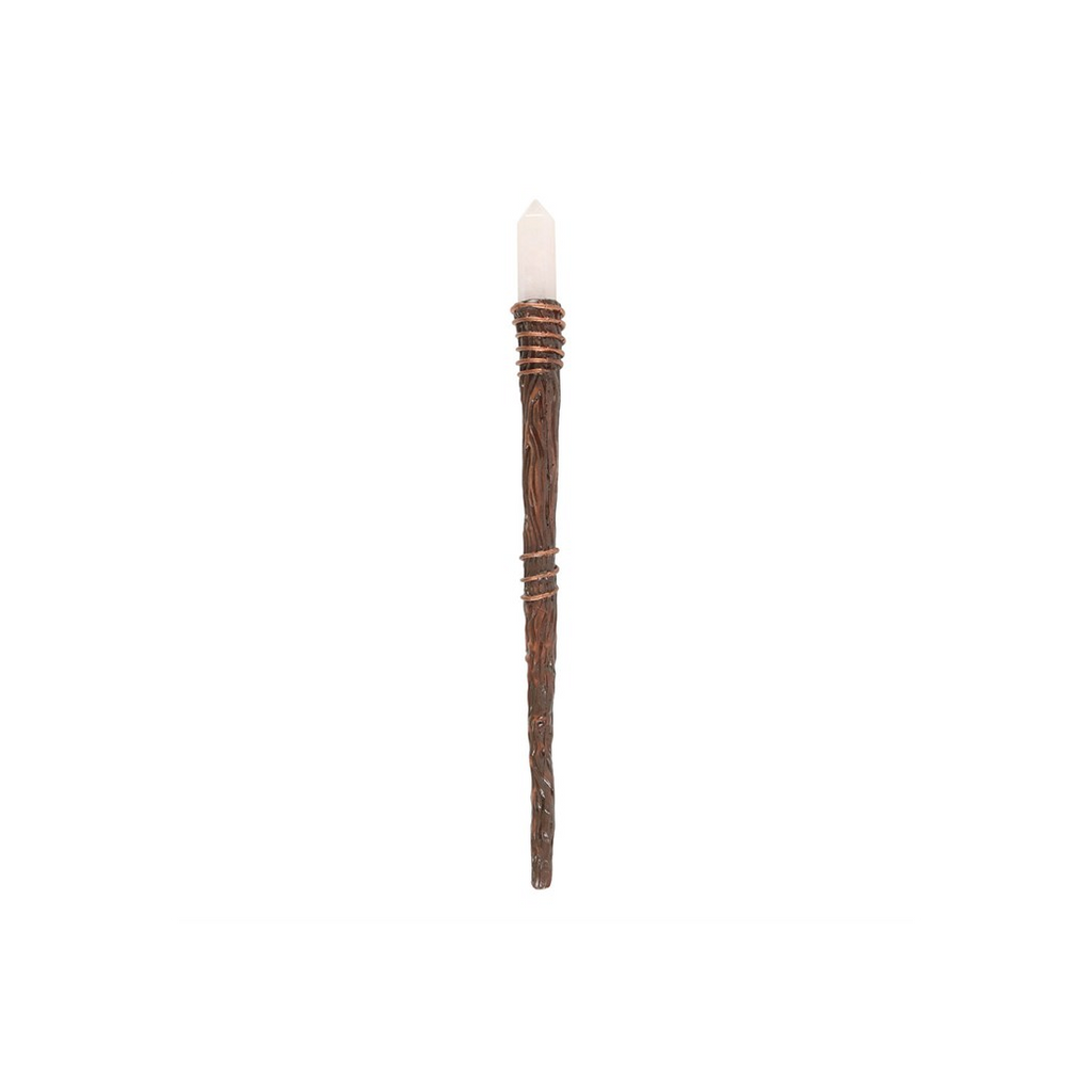 Thin Energy Clearing Aura Quartz Crystal Wand