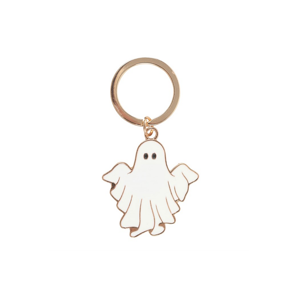 Spooky Season Groovy Ghost Keyring