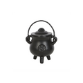 7.5cm Smooth Cast Iron Cauldron with Pentagram