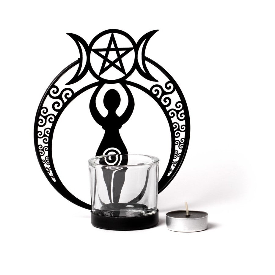 Alchemy Gothic Danu Goddess Tealight Holder
