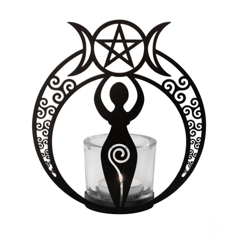 Alchemy Gothic Danu Goddess Tealight Holder