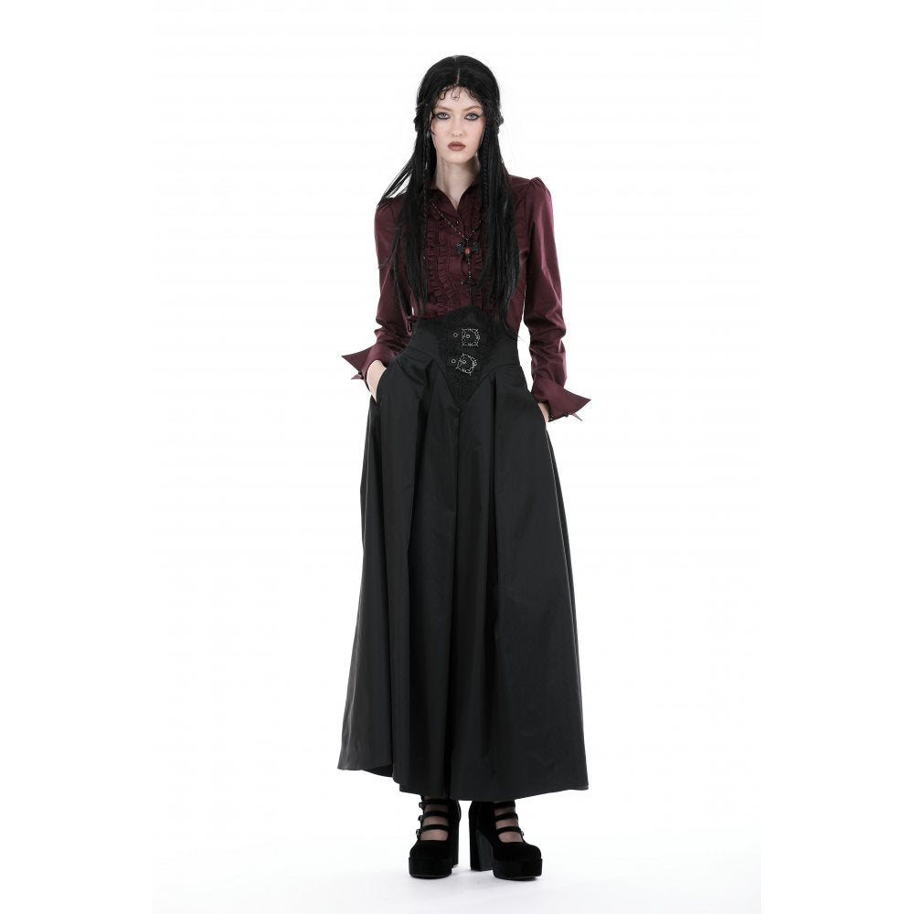 Dark In Love Women's Elegant Delora High Waist Maxi Skirt