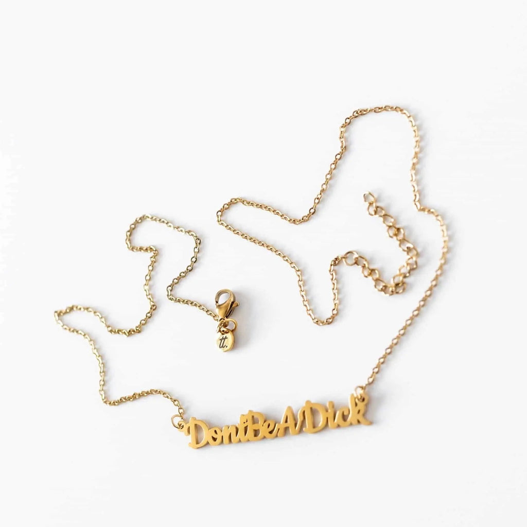 Don't be a dick necklace