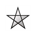 Black Framed Pentagram Mirror
