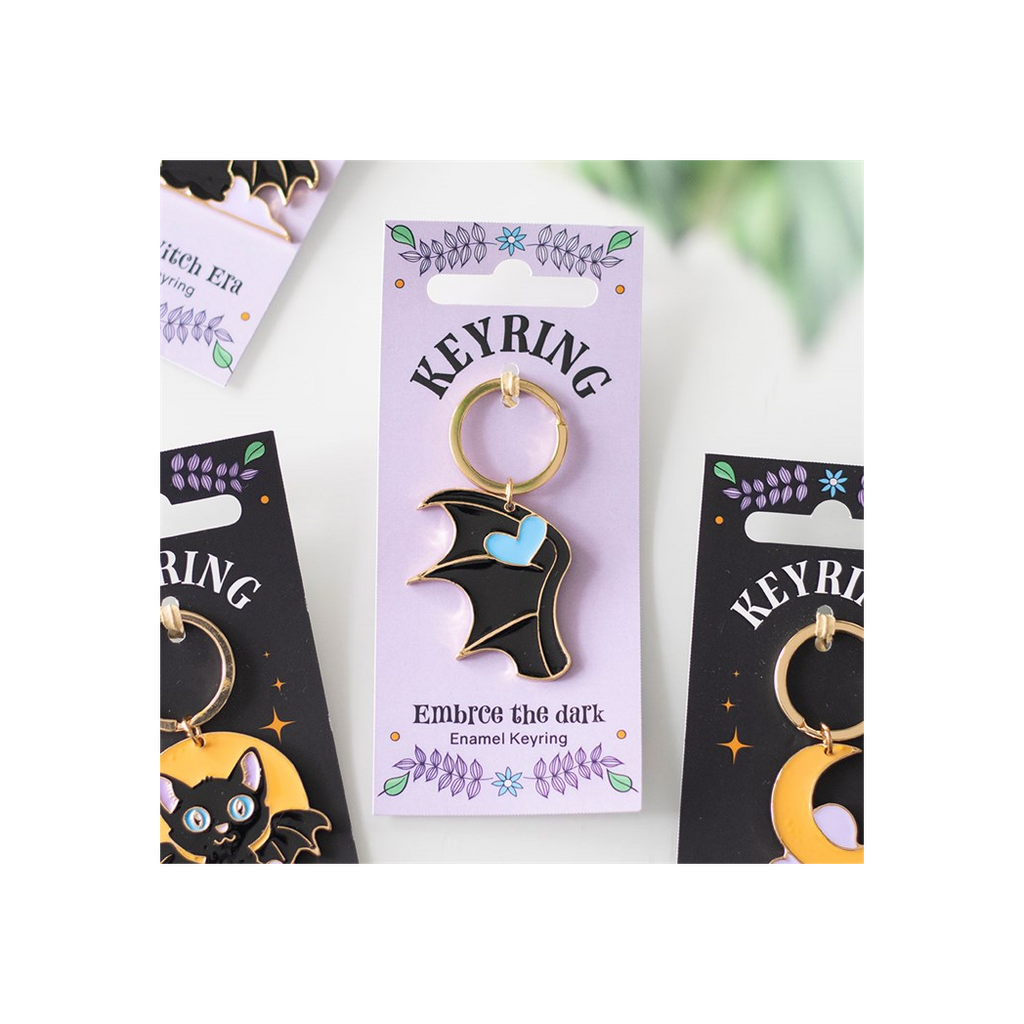 Embrace the Dark Enamel Keyring