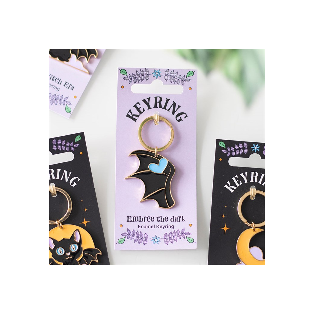 Embrace the Dark Enamel Keyring