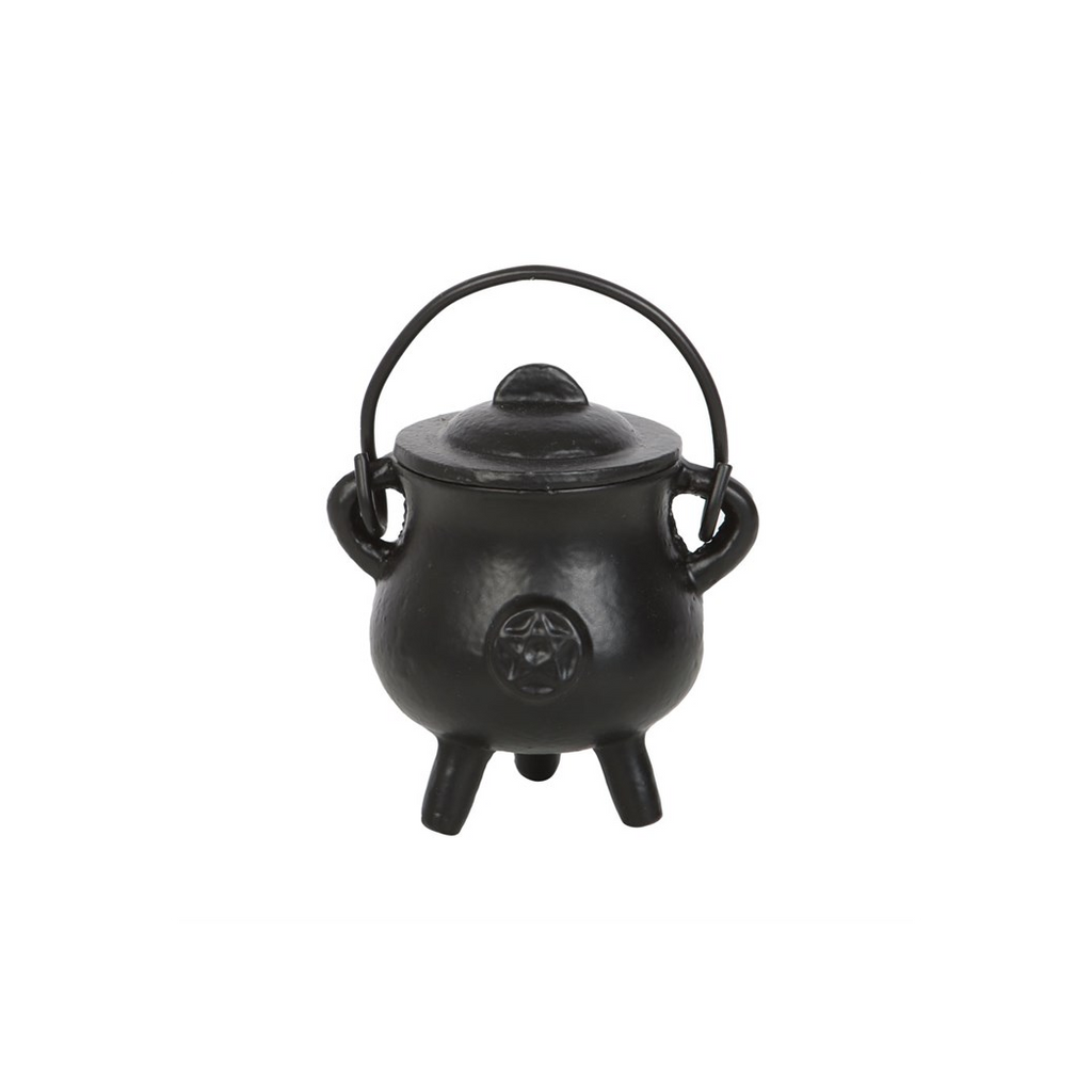 7.5cm Smooth Cast Iron Cauldron with Pentagram