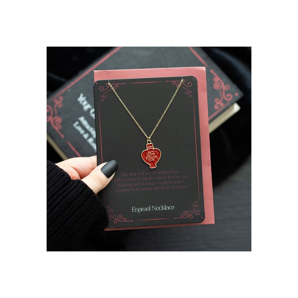 Love Potion Enamel Necklace Card