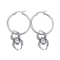 Orb Weaver Spider Hoop Earrings