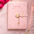 Pink Faux Leather A5 Diary with Lock